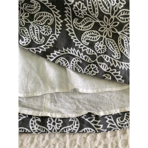 Gray White Print Dress Round Neck Sleeveless Casual Summer Ladies - Picture 6 of 10